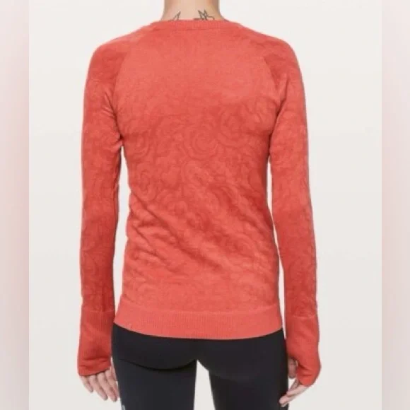 Lululemon Rest Less orange long sleeve - Picture 2 of 6